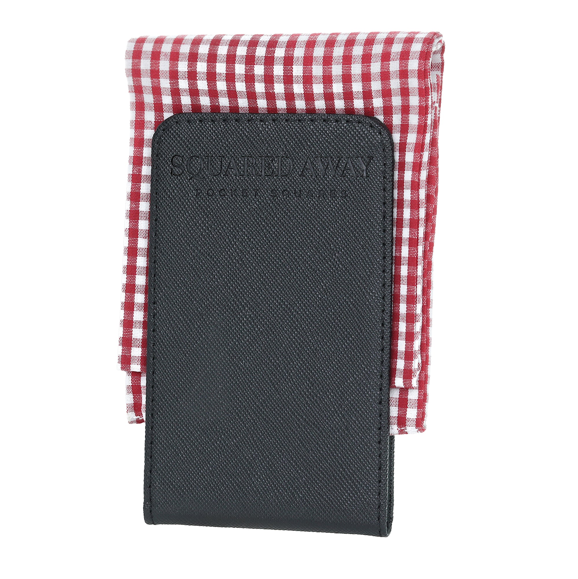 Red Pocket Square Sleeve with Magnetic Holder