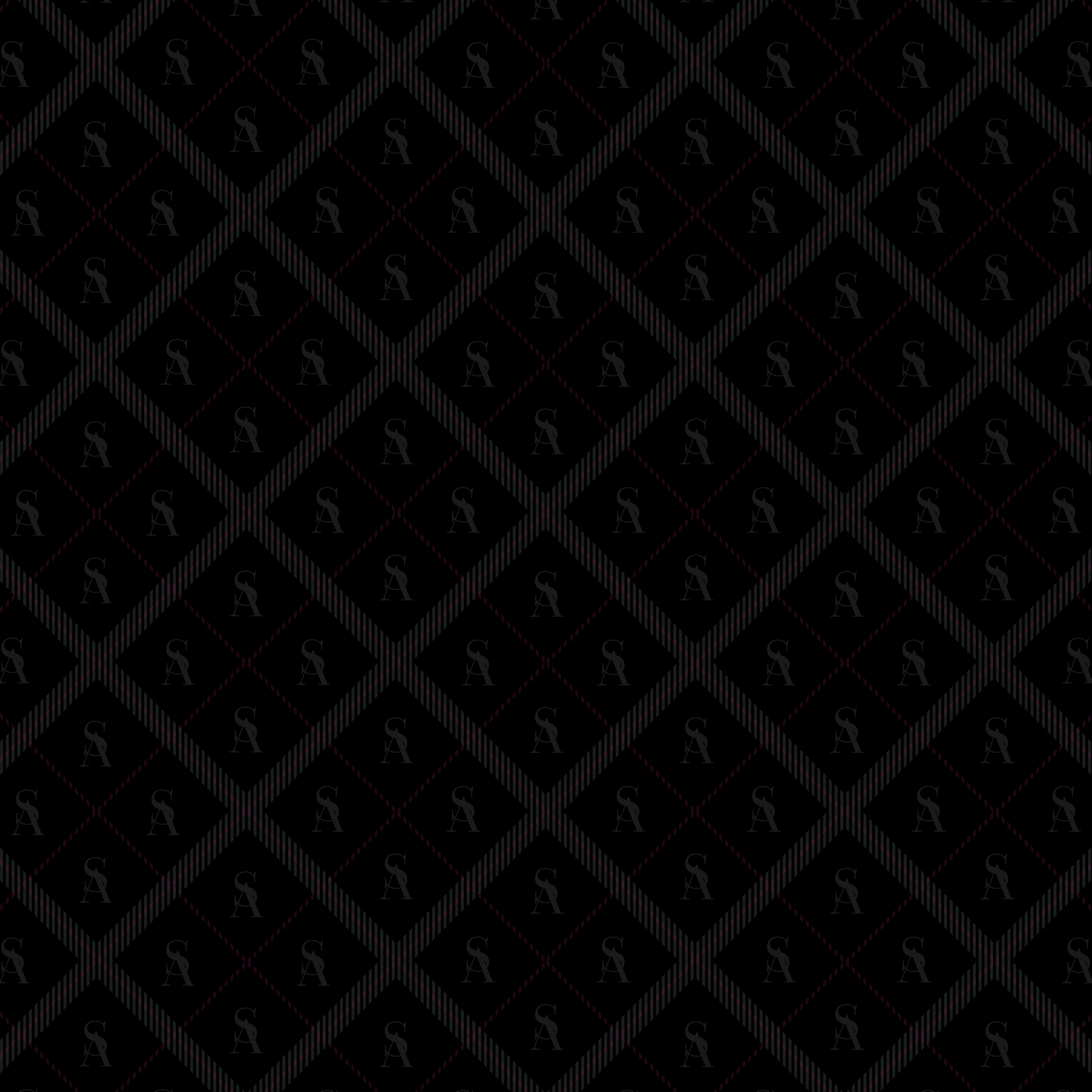 Black geometric pattern with diamond shapes on a black background