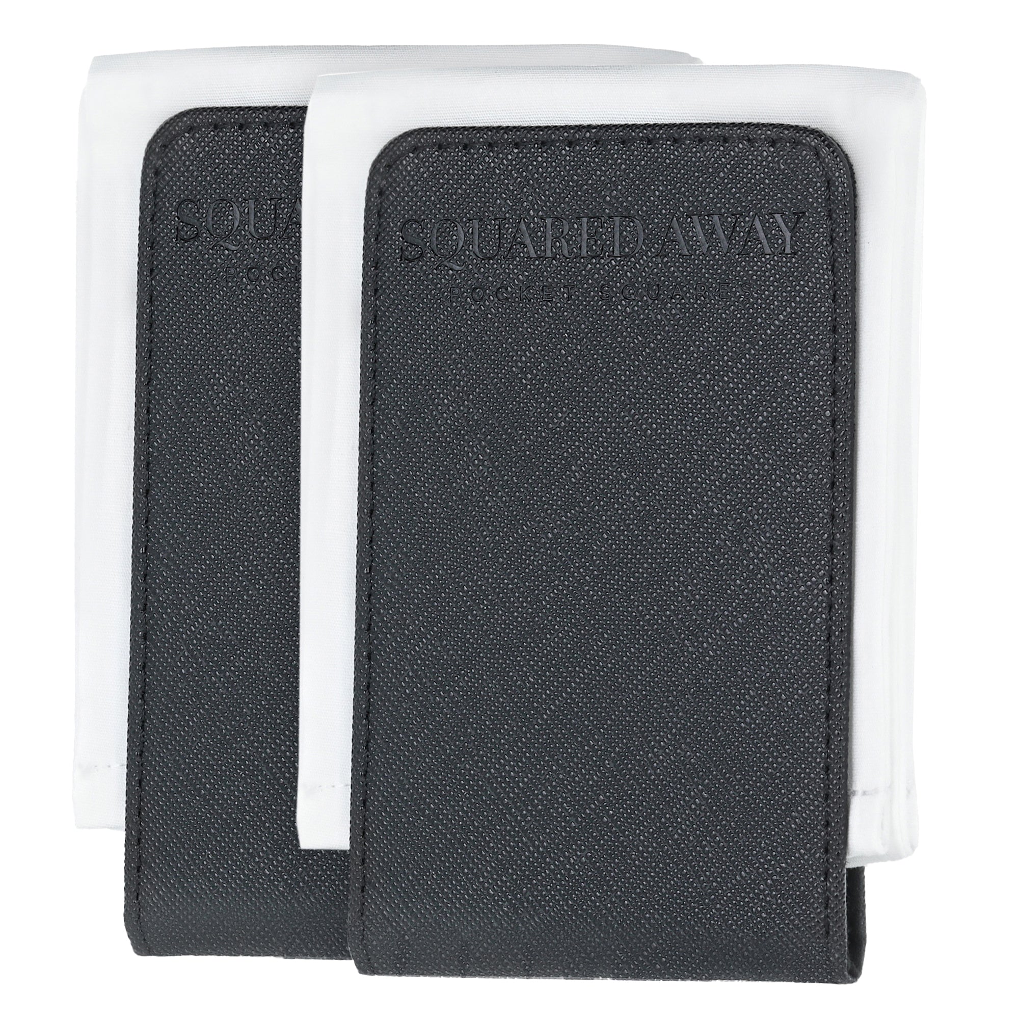 White Pocket Square Sleeve with Magnetic Holder